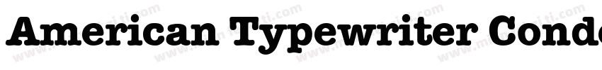 American Typewriter Condensed BQ Me字体转换